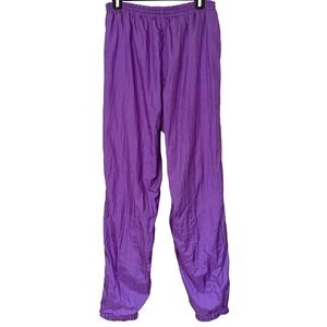 Vintage 90s Nike Track Pants Nylon Joggers Womens M 1992 Elastic Waist‎ Classic